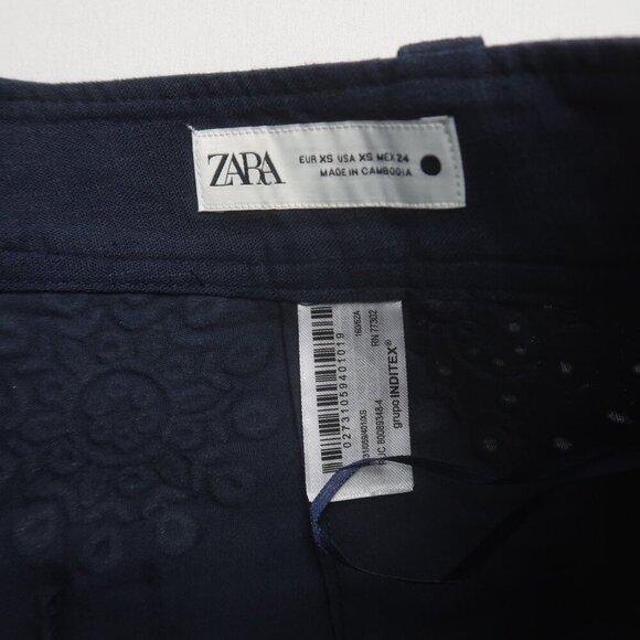 Zara Contrast Embroidered Culottes ZW Collection Size XS - Picture 10 of 14